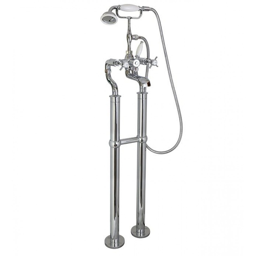 Sen bồn tắm nóng lạnh đặt sàn bằng đồng mạ chrome Kanly CHS09