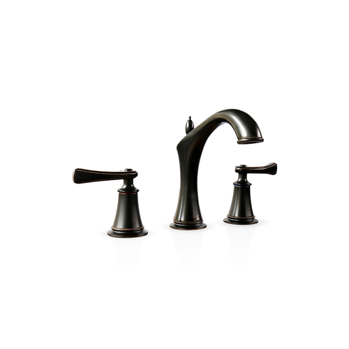 Vòi lavabo 3 lỗ nóng lạnh màu đen Kanly GCB02B 