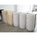 Chậu Rửa Mặt Đặt Sàn bằng đá marble trắng sữa Kanly MAR83CV