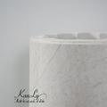 Chậu Rửa Mặt Đặt Sàn bằng đá marble trắng sữa Kanly MAR83CV