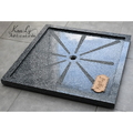 Khay tắm đứng đá granite đen Sông Hinh Kanly STS02