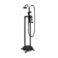 Sen bồn tắm nóng lạnh đặt sàn bằng đồng màu đen Kanly GCS09B
