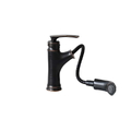 Vòi lavabo nóng lạnh có rút dây màu đen Kanly GCV42B 