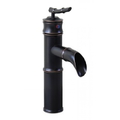Vòi lavabo nóng lạnh màu đen hình ống tre Kanly GCV02B 