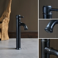 Vòi lavabo nóng lạnh màu đen Kanly GCA20B 