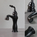 Vòi lavabo nóng lạnh màu đen Kanly GCV14B 
