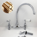 Vòi rửa bát nóng lạnh bằng đồng mạ chrome Kanly CHC20 