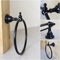 Vòng treo khăn bằng đồng màu đen Kanly GCK02B 