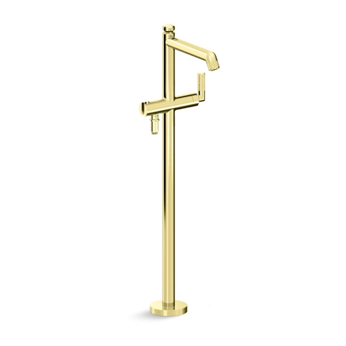 Vòi bồn tắm gắn sàn 1 lỗ nóng lạnh màu vàng Kallista P24977-ULB-ULB