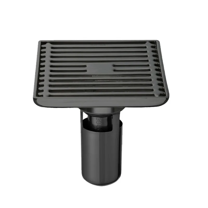 Ga Thoát Sàn Inox SUS304 EcoBath EC1087PB Màu Đen 100x100mm