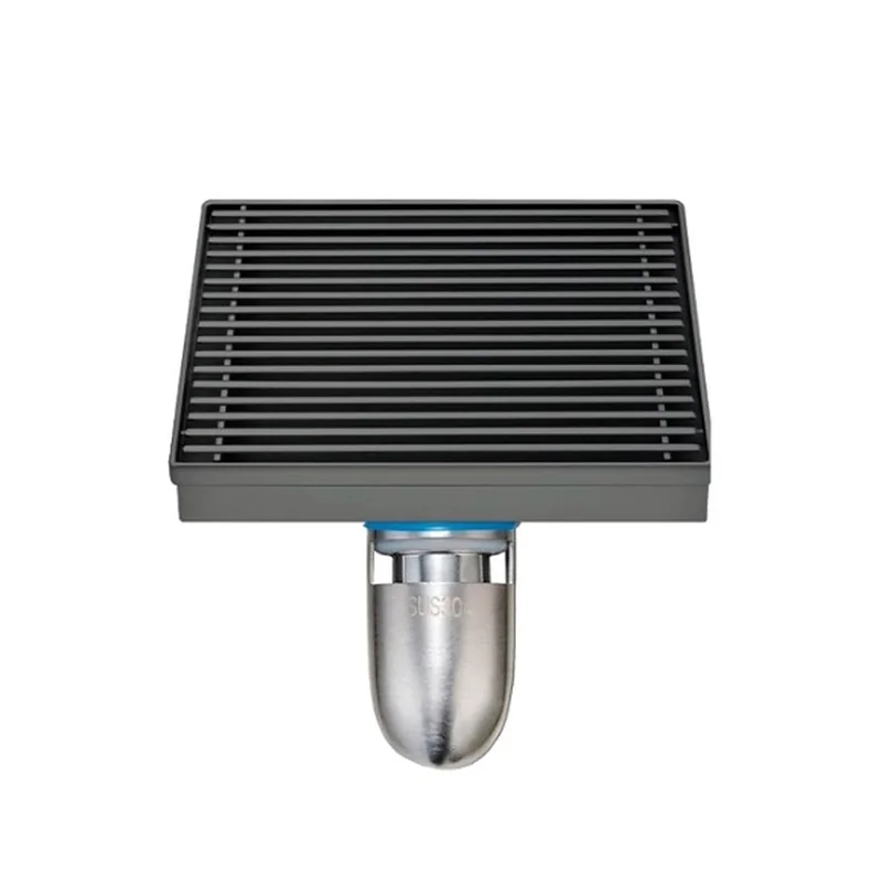 Ga Thoát Sàn Inox SUS304 EcoBath EC1069MB Đen Mờ 100x100mm