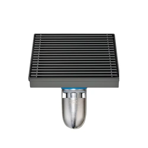 Ga Thoát Sàn Inox SUS304 EcoBath EC1069MB Đen Mờ 100x100mm