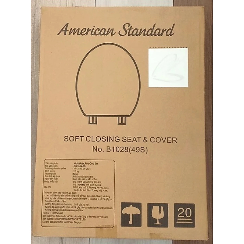 Nắp êm bồn cầu đóng êm American Standard 491000S-WT