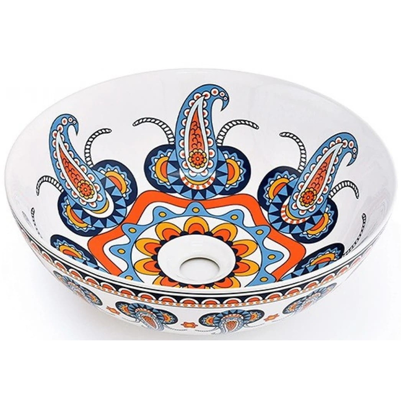 Chậu lavabo đặt bàn bằng sứ mỹ thuật Kanly SU716