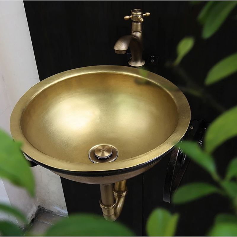 Chậu lavabo đồng thau dương bàn Kanly BR2111