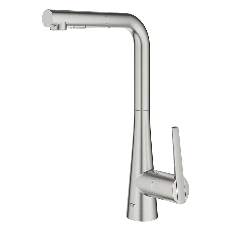 Vòi Chậu Rửa Bát Nóng Lạnh Dây Rút Đức Grohe 32553DC2