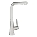 Vòi Chậu Rửa Bát Nóng Lạnh Dây Rút Đức Grohe 32553DC2