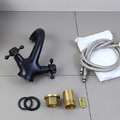 Vòi lavabo nóng lạnh màu đen Kanly GCV05B