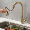 Vòi rửa bát rút dây nóng lạnh bằng đồng Kanly GCC09