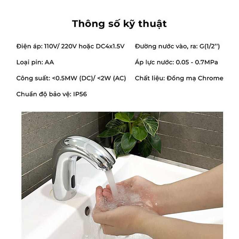 Vòi rửa lavabo Ranco RC-8459 cảm ứng lạnh