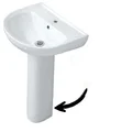 Chân Dài Lavabo Jaquar FLS-WHT-5301V Màu Trắng