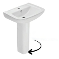 Chân Dài Lavabo Jaquar FNS-WHT-40301 Màu Trắng