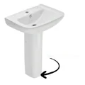 Chân Dài Lavabo Jaquar FNS-WHT-40301 Màu Trắng