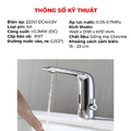 Vòi rửa lavabo Ranco RC-1205 cảm ứng nóng lạnh