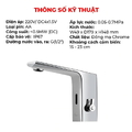 Vòi rửa lavabo Ranco RC-1206 cảm ứng nóng lạnh