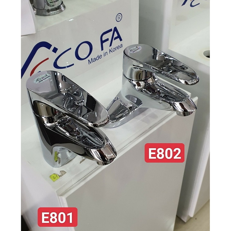 Vòi Lavabo 3 Lỗ Nóng Lạnh Ecofa E-802