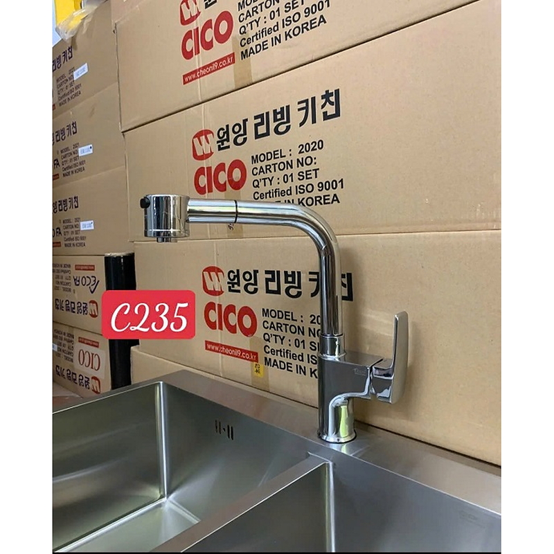 Vòi Rửa Chén Bát Rút Cần Nhập Khẩu Hàn Quốc Ecofa E 235