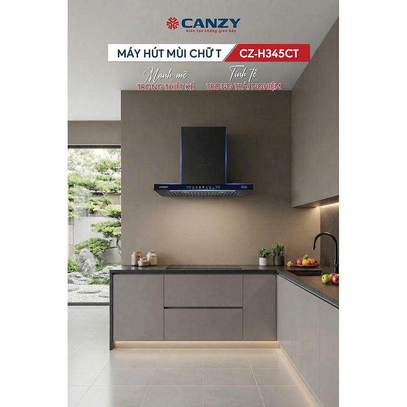 Máy hút mùi chữ T Canzy CZ H345CT
