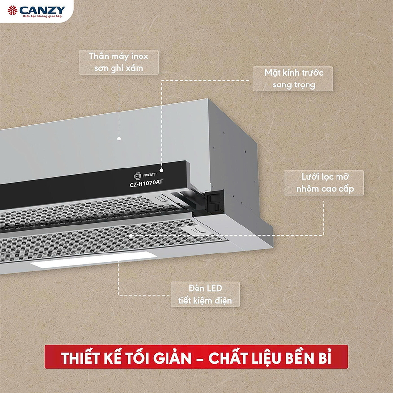 Máy hút mùi âm tủ Canzy CZ H1070AT