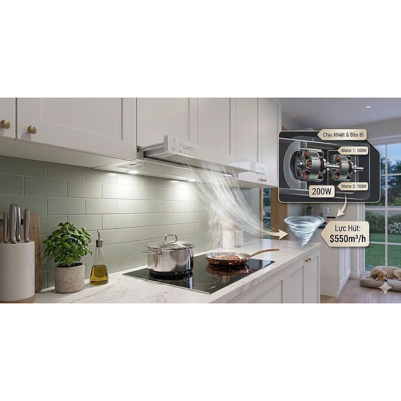 Máy hút mùi âm tủ Canzy CZ H1570AT
