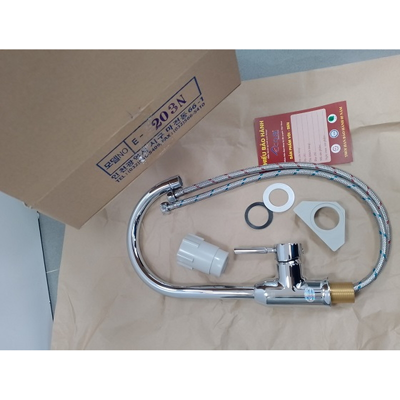 Vòi rửa bát gắn chậu cần cứng Ecofa E 203N