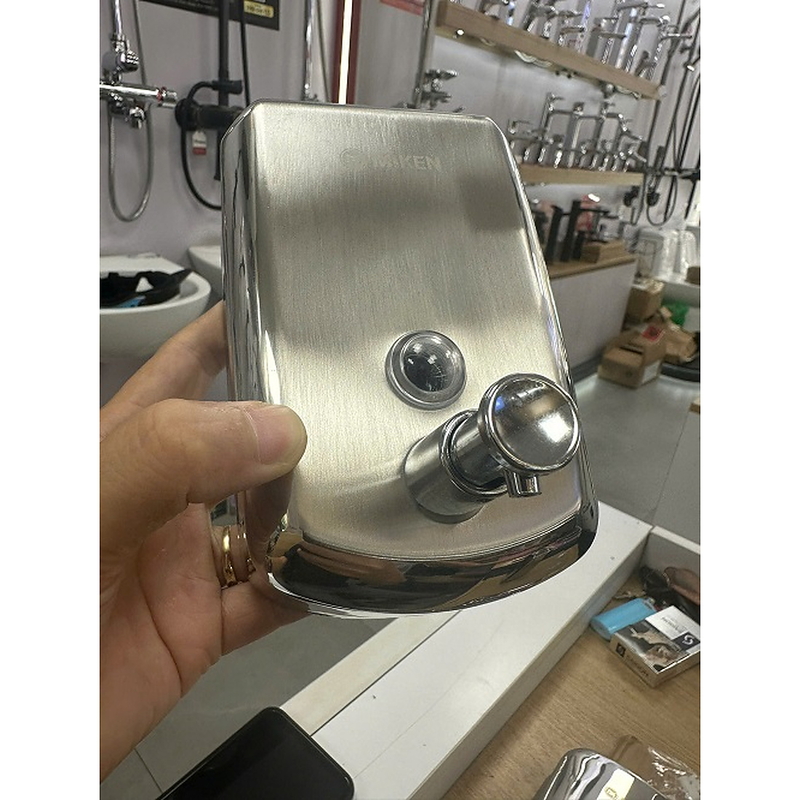 Hộp xịt xà phòng inox treo trường 500ml Miken MK-818-5