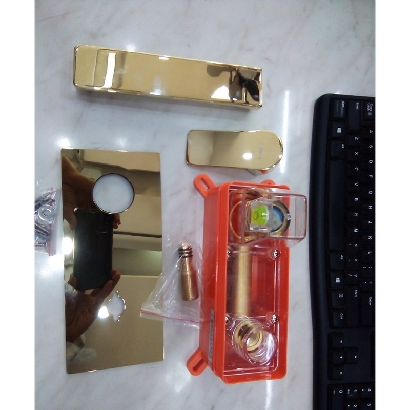 Vòi Chậu Lavabo Âm Tường Màu Vàng Miken MKV-600024GB