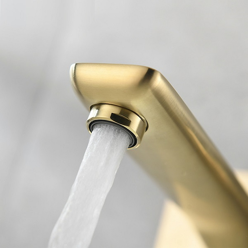 Vòi Chậu Lavabo Âm Tường Màu Vàng Mờ Miken MKV-600024GM