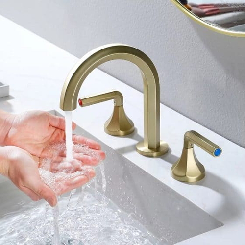 Vòi Chậu Lavabo Màu Đen 3 Lỗ Miken MKV-1513G