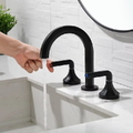 Vòi Chậu Lavabo Màu Đen 3 Lỗ Miken MKV-1513B