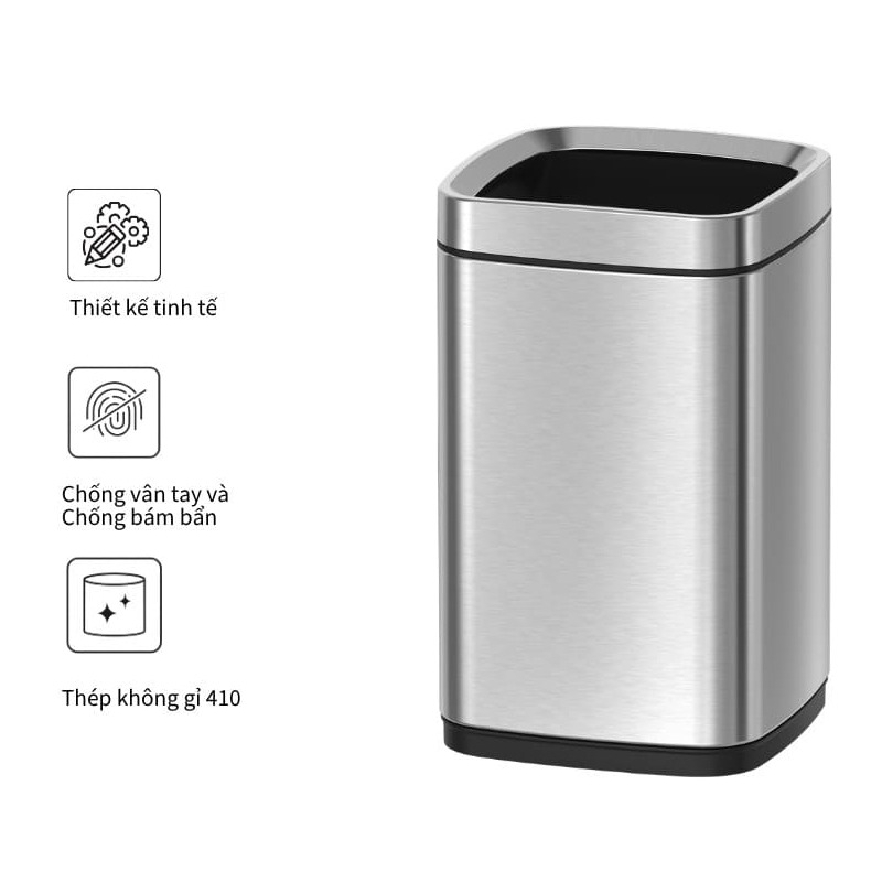 Thùng rác inox 12L Ecobath EC6805-12MT