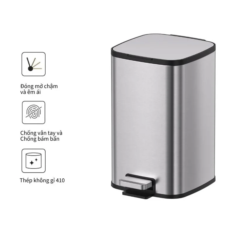 Thùng rác inox 12L Ecobath EC6802-12MT