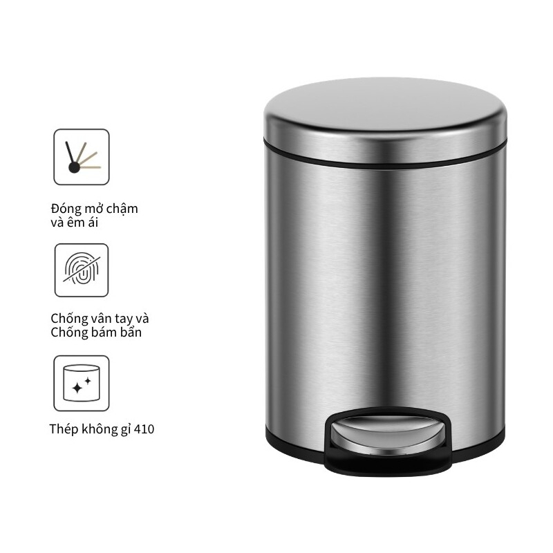 Thùng rác inox 6L Ecobath EC6803-6MT