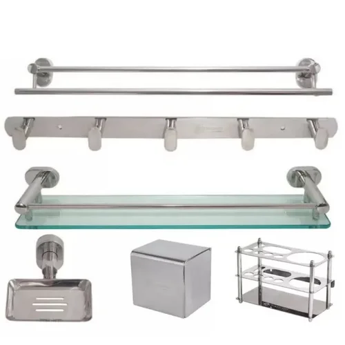 Bộ phụ kiện phòng tắm 6 món chân elip Tadico Lux-605 SUS304