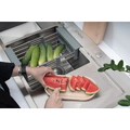Chậu đúc 2 hố 1 bàn phải 1.2m SUS304 Tadico LUX.C.120.50.3.GBB1