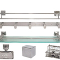 Bộ phụ kiện phòng tắm 6 món chân vuông Tadico Lux-606 SUS304