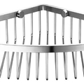 Kệ góc để đồ dạng nan màu inox bóng Ecobath EC4075-1