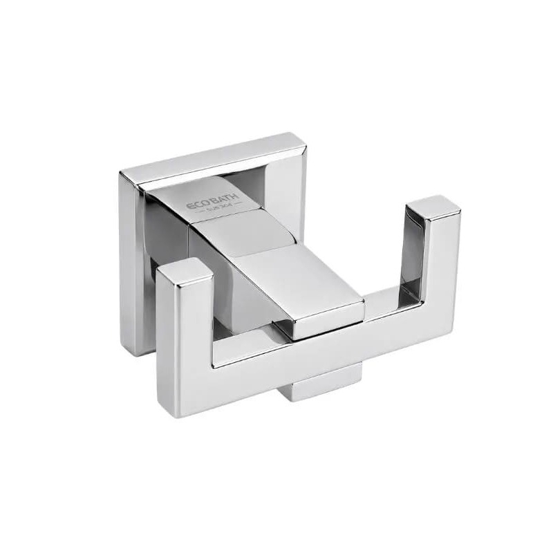 Móc áo đôi màu inox bóng Ecobath EC262-04