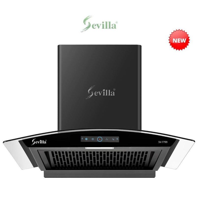 Máy hút khói khử mùi kính cong Sevilla SV-7799