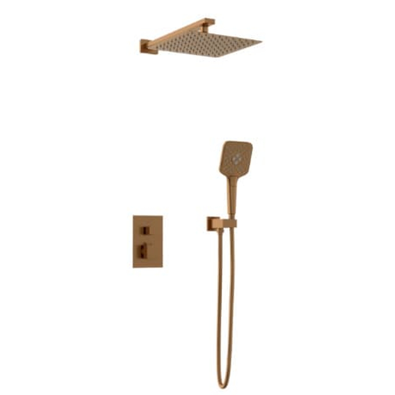 Sen tắm âm tường nhiệt độ bát trần màu vàng hồng HUGE H-ST038C